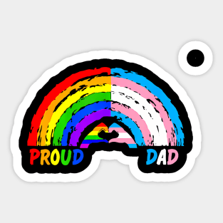 Mens Proud Dad LGBT And Transgender LGBTQ Gay Sticker